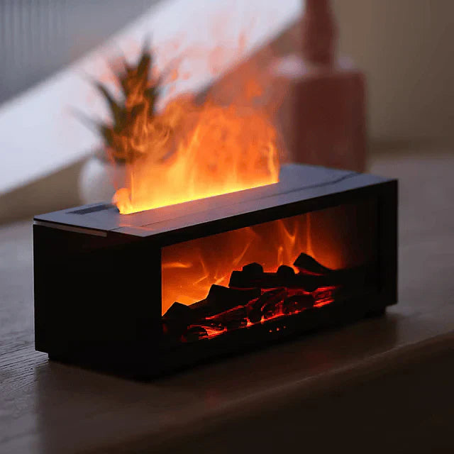 Flame Aromatherapy Diffuser | Stylischer Luftbefeuchter mit 3D-Flammeneffekt