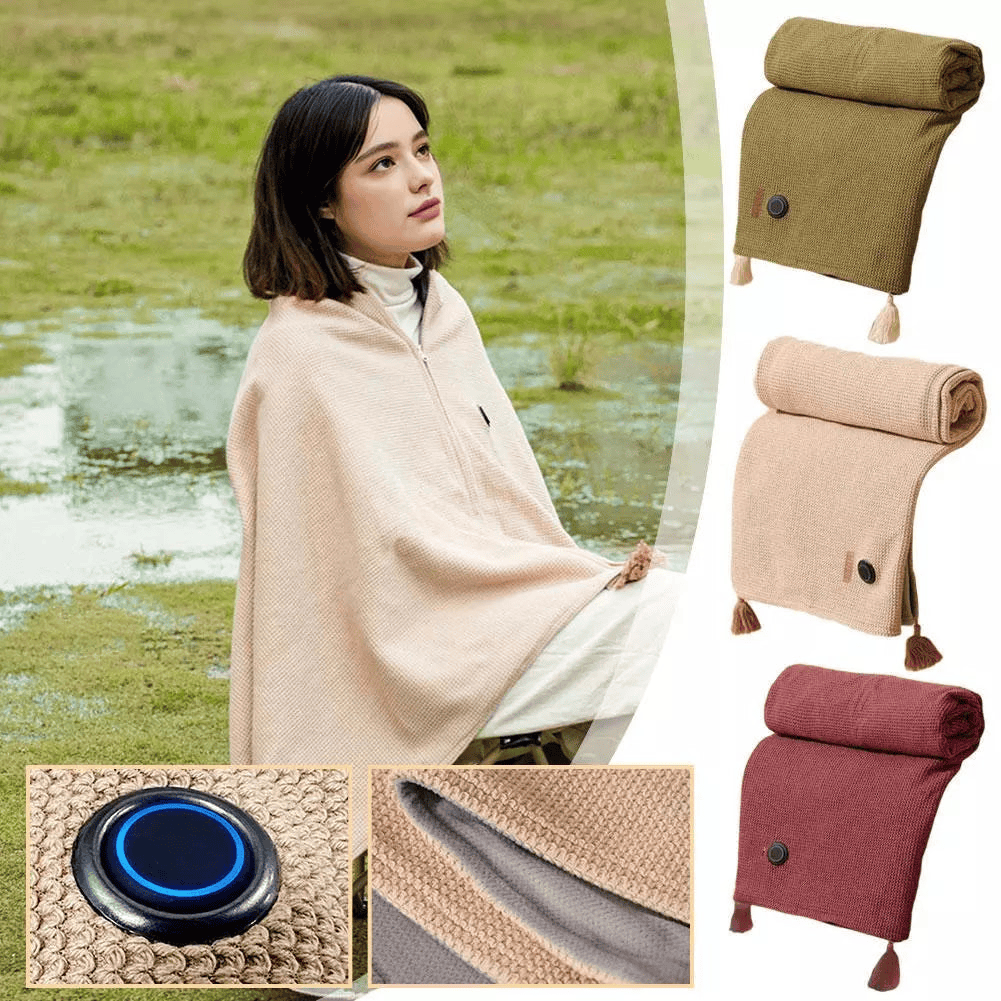 CloudCloak – Tragbare, weiche Heiz-Kuscheldecke