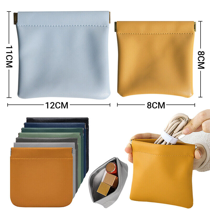 Tragbare selbstschließende wasserabweisende Ledertasche Kosmetiktasche Aufbewahrung | 1+1 GRATIS