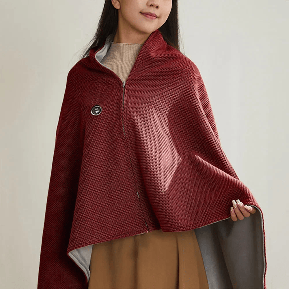 CloudCloak – Tragbare, weiche Heiz-Kuscheldecke