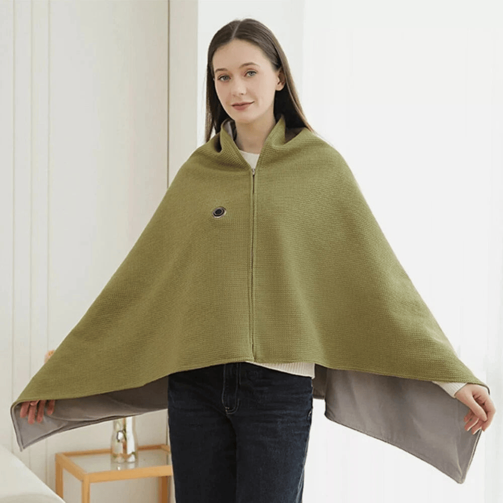 CloudCloak – Tragbare, weiche Heiz-Kuscheldecke