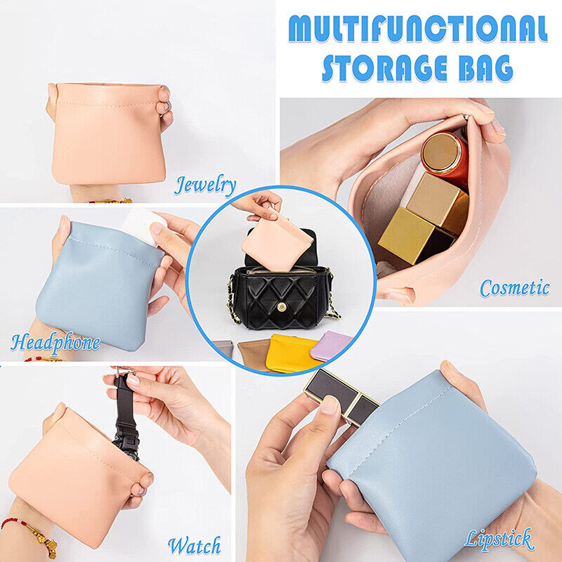 Tragbare selbstschließende wasserabweisende Ledertasche Kosmetiktasche Aufbewahrung | 1+1 GRATIS