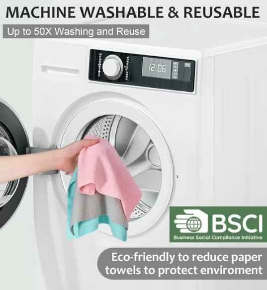 EcoWipe – Wiederverwendbare Mikrofasertuchrolle | 10+10 GRATIS