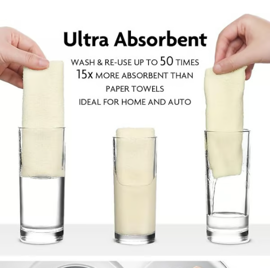 EcoWipe – Wiederverwendbare Mikrofasertuchrolle | 10+10 GRATIS