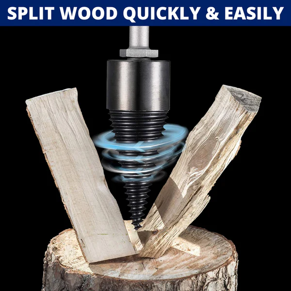 WoodSplit™ Carbon-Stahl Brennholzbohrer-Aufsatz | 50% RABATT