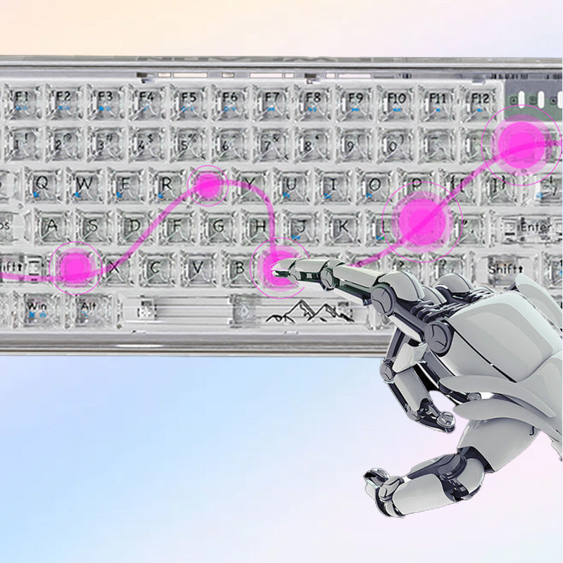 Universal transparente mechanische Tastatur mit RGB Hintergrundbeleuchtung