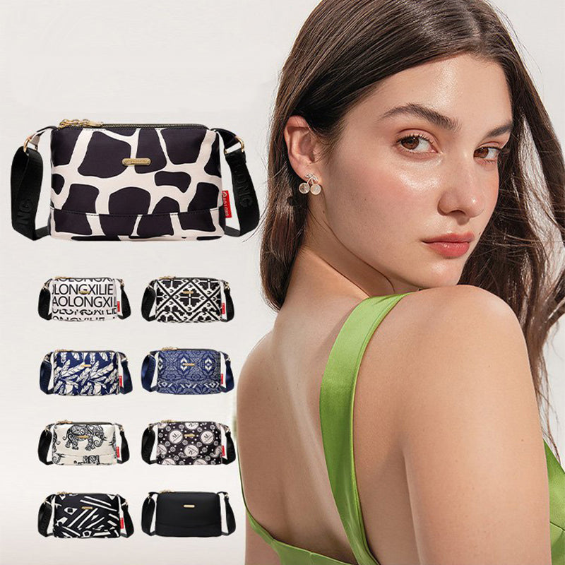 PrintEase™ – Damen Umhängetasche mit Multi-Taschen-Design