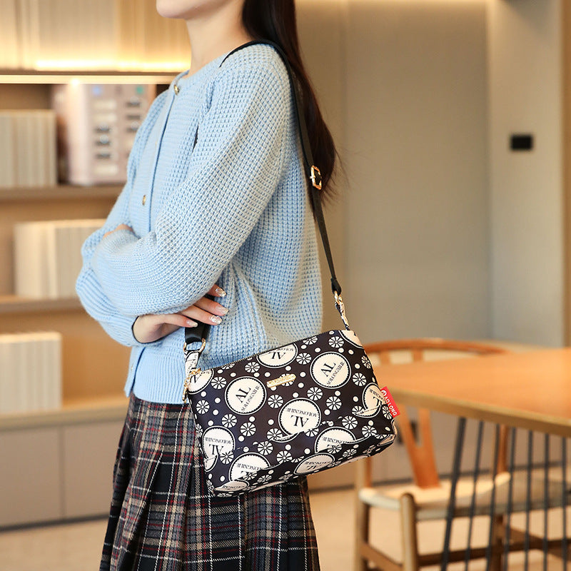 PrintEase™ – Damen Umhängetasche mit Multi-Taschen-Design