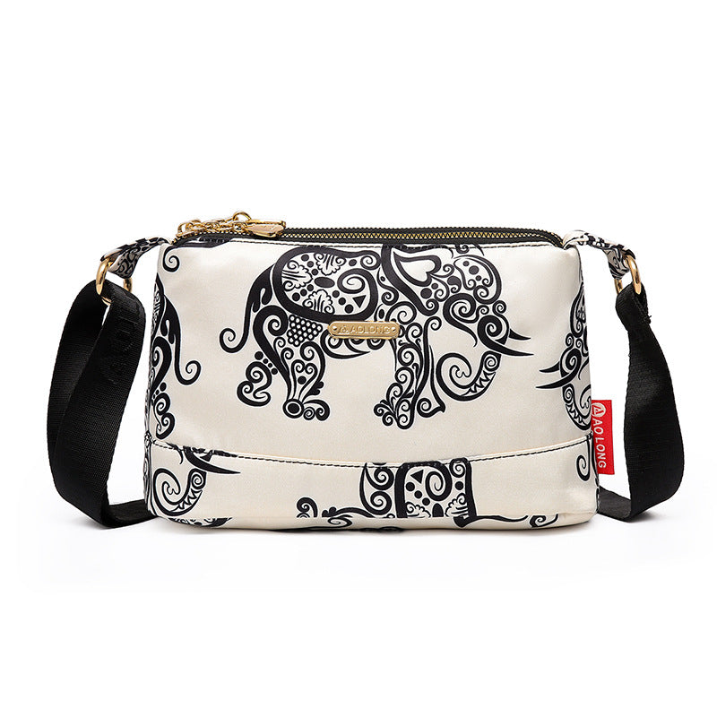 PrintEase™ – Damen Umhängetasche mit Multi-Taschen-Design
