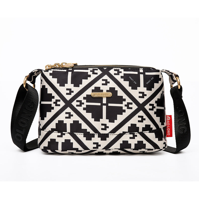 PrintEase™ – Damen Umhängetasche mit Multi-Taschen-Design