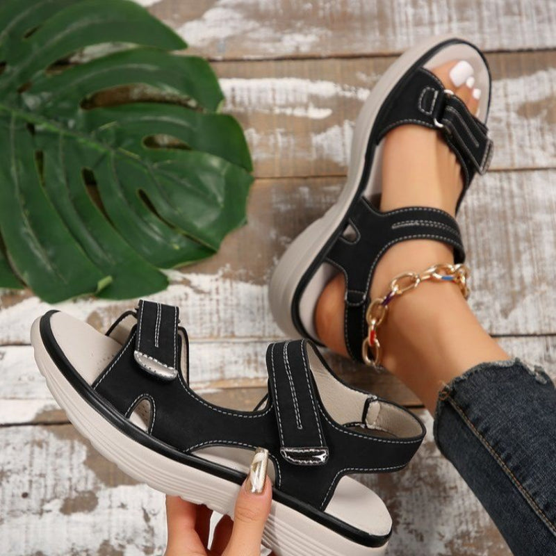 SunStyle - Damensandalen mit Keilabsatz | 50% Rabatt