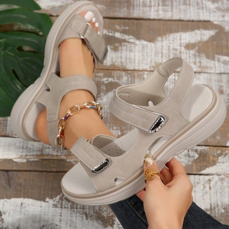 SunStyle - Damensandalen mit Keilabsatz | 50% Rabatt