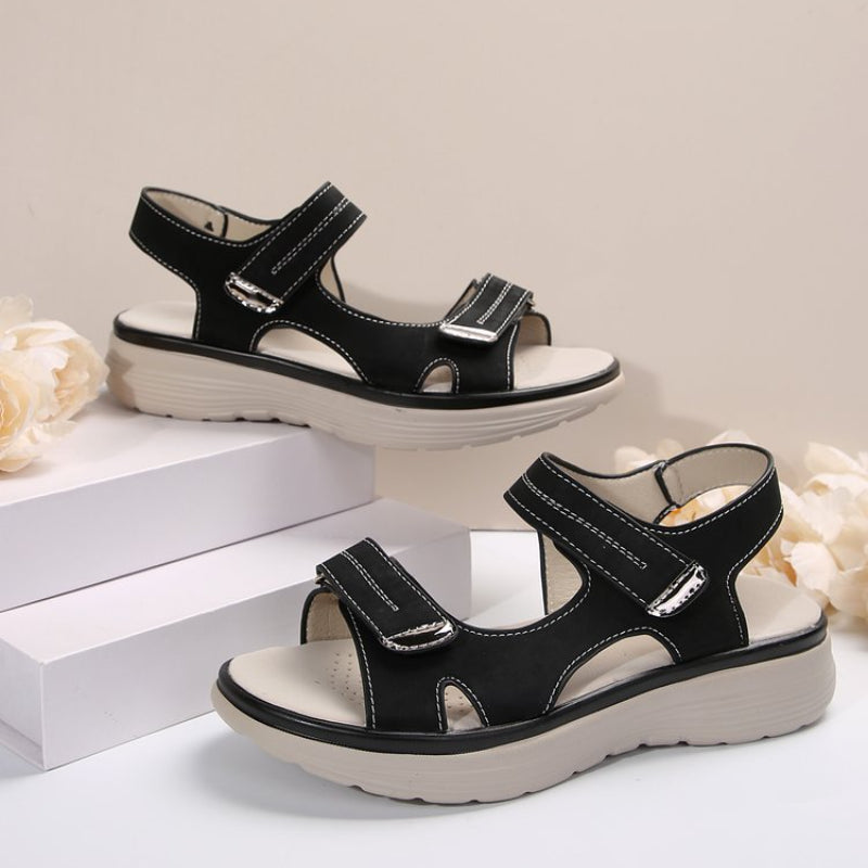 SunStyle - Damensandalen mit Keilabsatz | 50% Rabatt