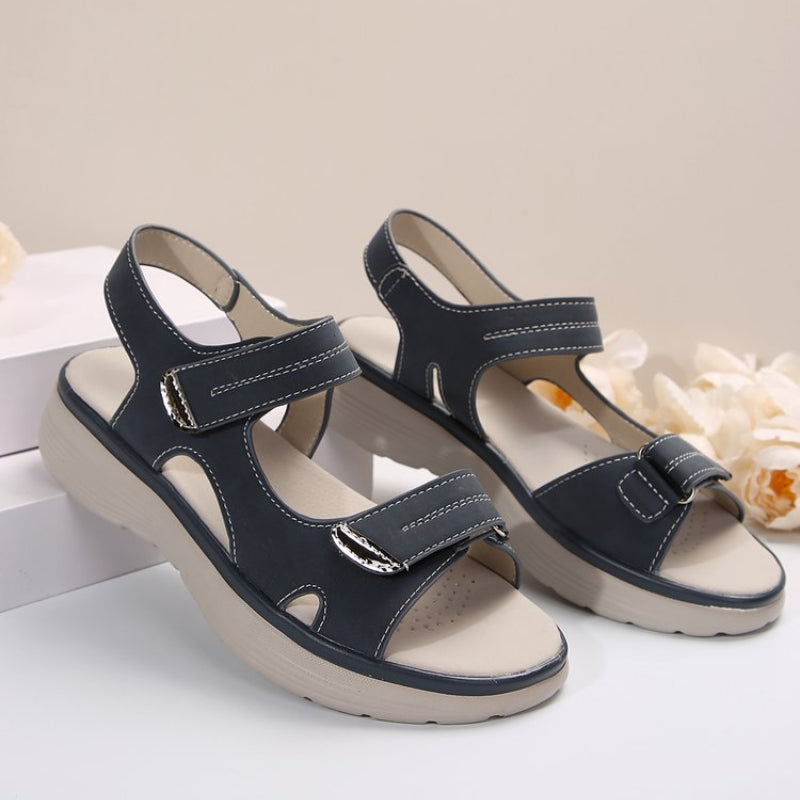 SunStyle - Damensandalen mit Keilabsatz | 50% Rabatt