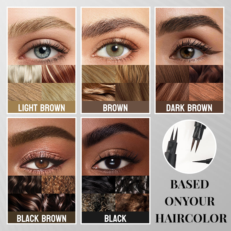 BrowMaster™ – 2-in-1 Flüssiges Augenbrauenstift | 1+1 GRATIS