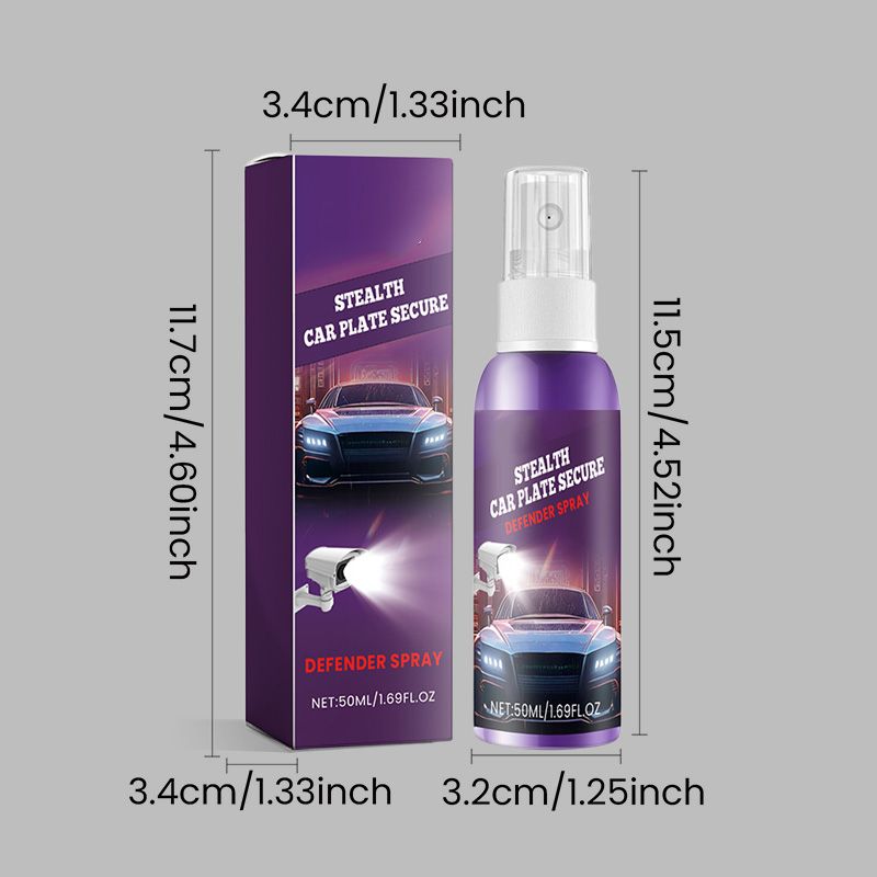 PlateShield - 50 ML - Autokennzeichen Unsichtbares Spray | 1+1 GRATIS