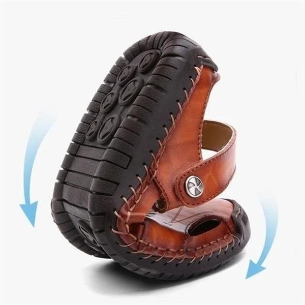 Weiche, atmungsaktive Outdoor-Sandalen aus Leder für Männer