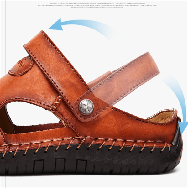Weiche, atmungsaktive Outdoor-Sandalen aus Leder für Männer