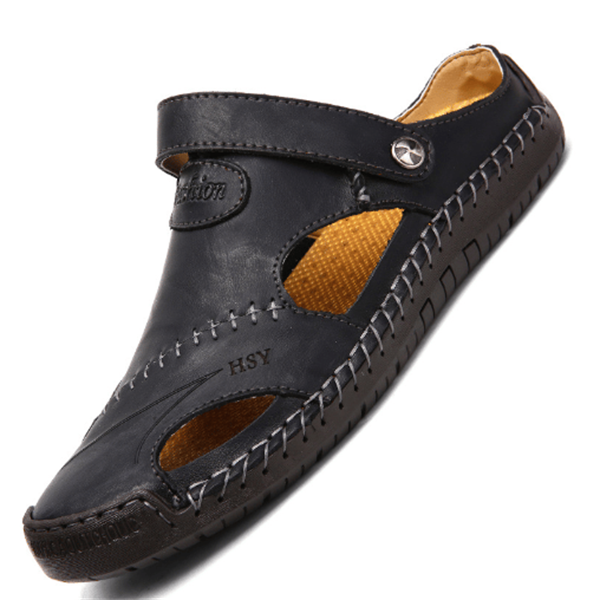 Weiche, atmungsaktive Outdoor-Sandalen aus Leder für Männer