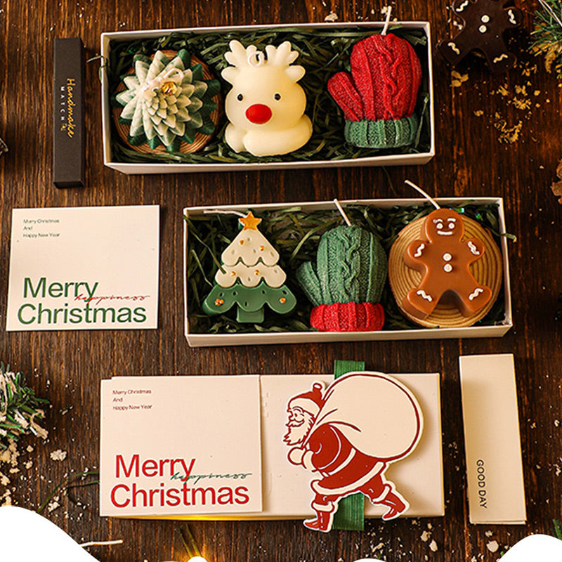 FestiveGlow – Weihnachtsduft-Kerzen-Set im Geschenkbox