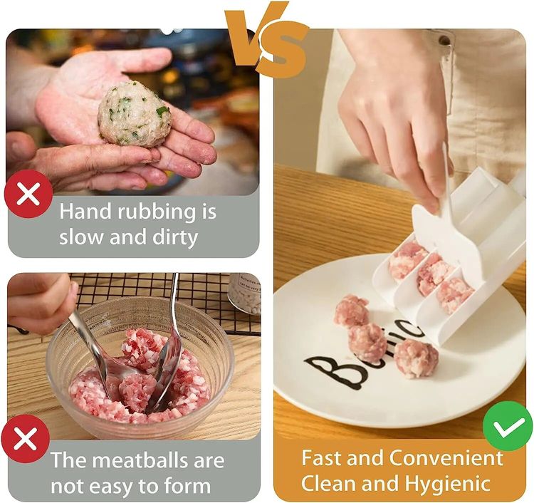 CreativeKitchen – Dreifacher Fleischbällchenformer | 1+1 GRATIS