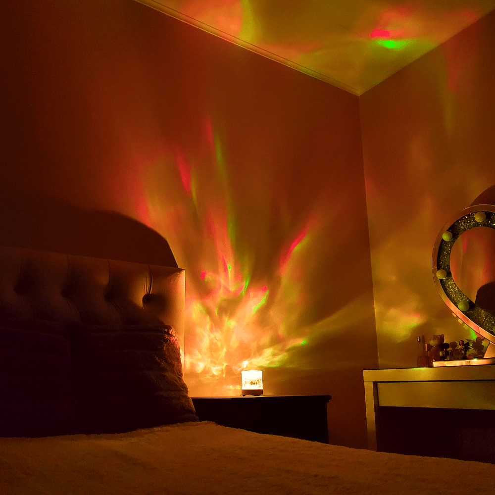 AuroraShine – Kabellose Nordlicht-Lampe