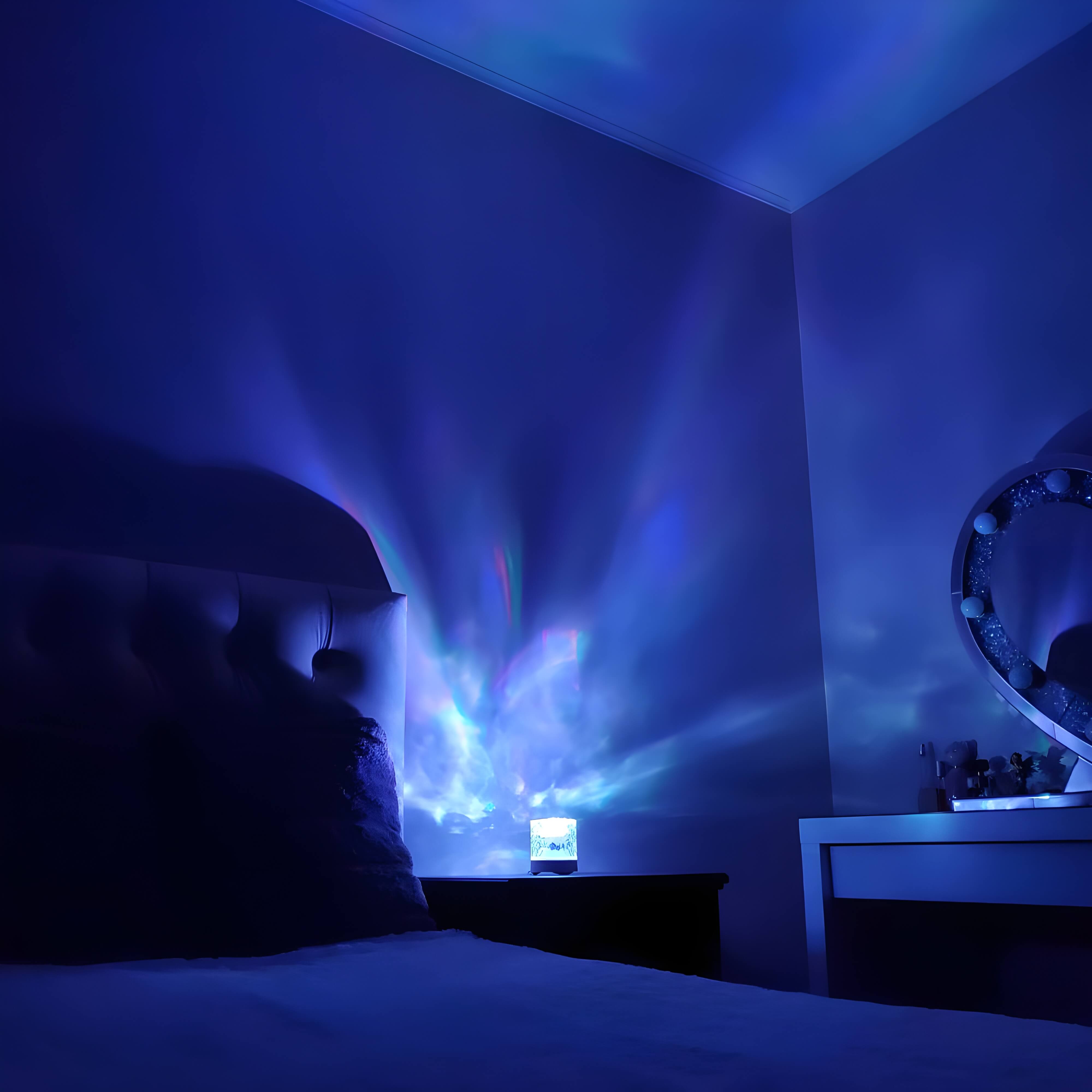 AuroraShine – Kabellose Nordlicht-Lampe