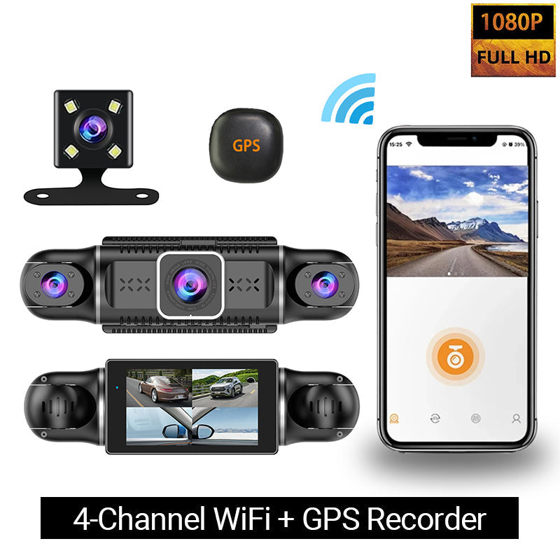 DriveSecure™ Professionelle 4-Kanal 1080P Dashcam | 50% RABATT