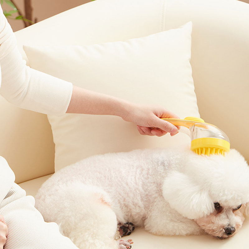 PetCarePro – Haustier-Badebürste mit langem Griff & Shampoo-Spender | 1+1 GRATIS