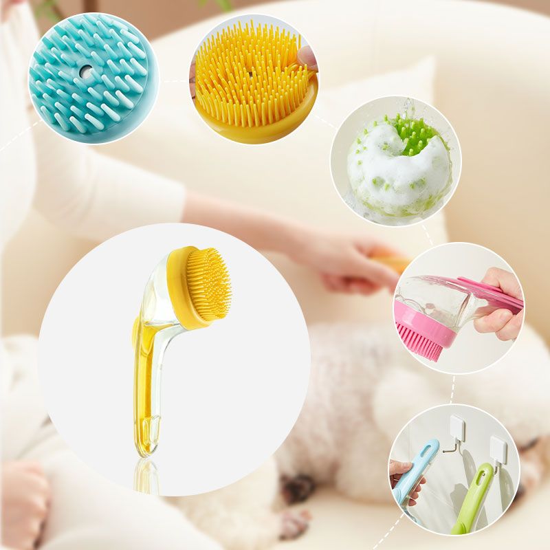 PetCarePro – Haustier-Badebürste mit langem Griff & Shampoo-Spender | 1+1 GRATIS
