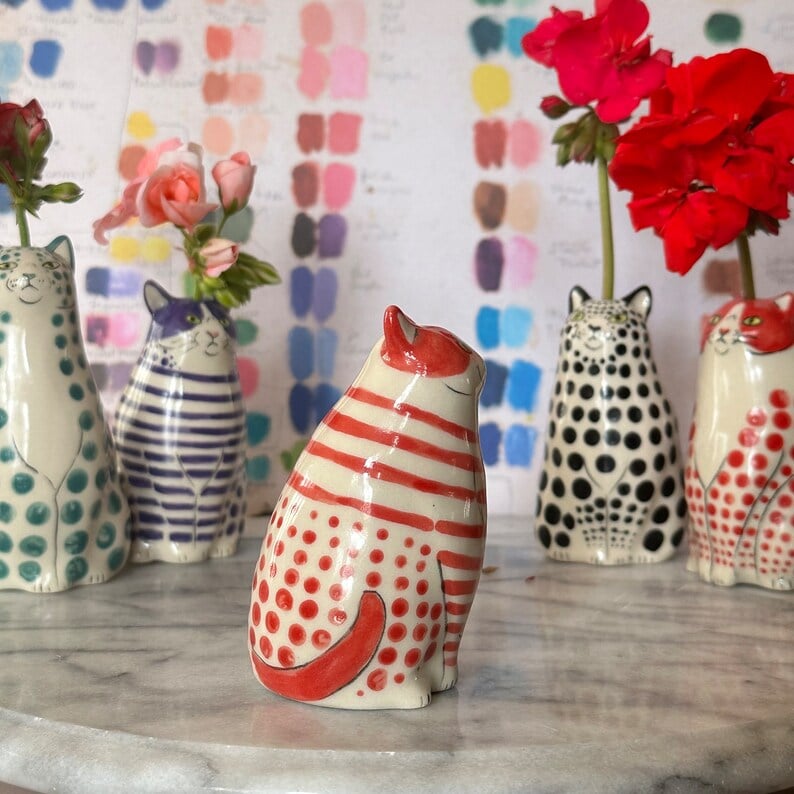 DottyCat™ – Vase mit Katzencharme | 1+2 GRATIS