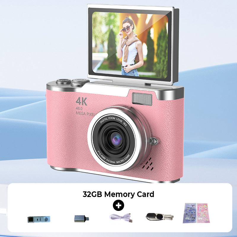 VisionFlip™ 4K HD Digitalkamera mit Schwenkbarem Bildschirm