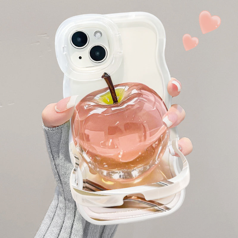 ClearCore™ – Apple Muster Transparente Handyhülle für iPhone mit stylischem Schutz | 1+1 GRATIS