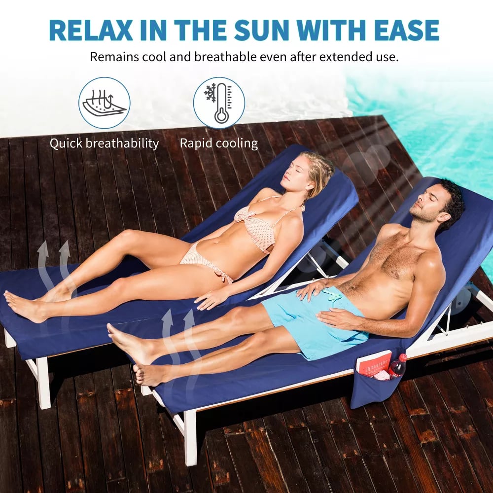 Sonnenliegen-Handtuch in Tasche mit Aufbewahrungstaschen