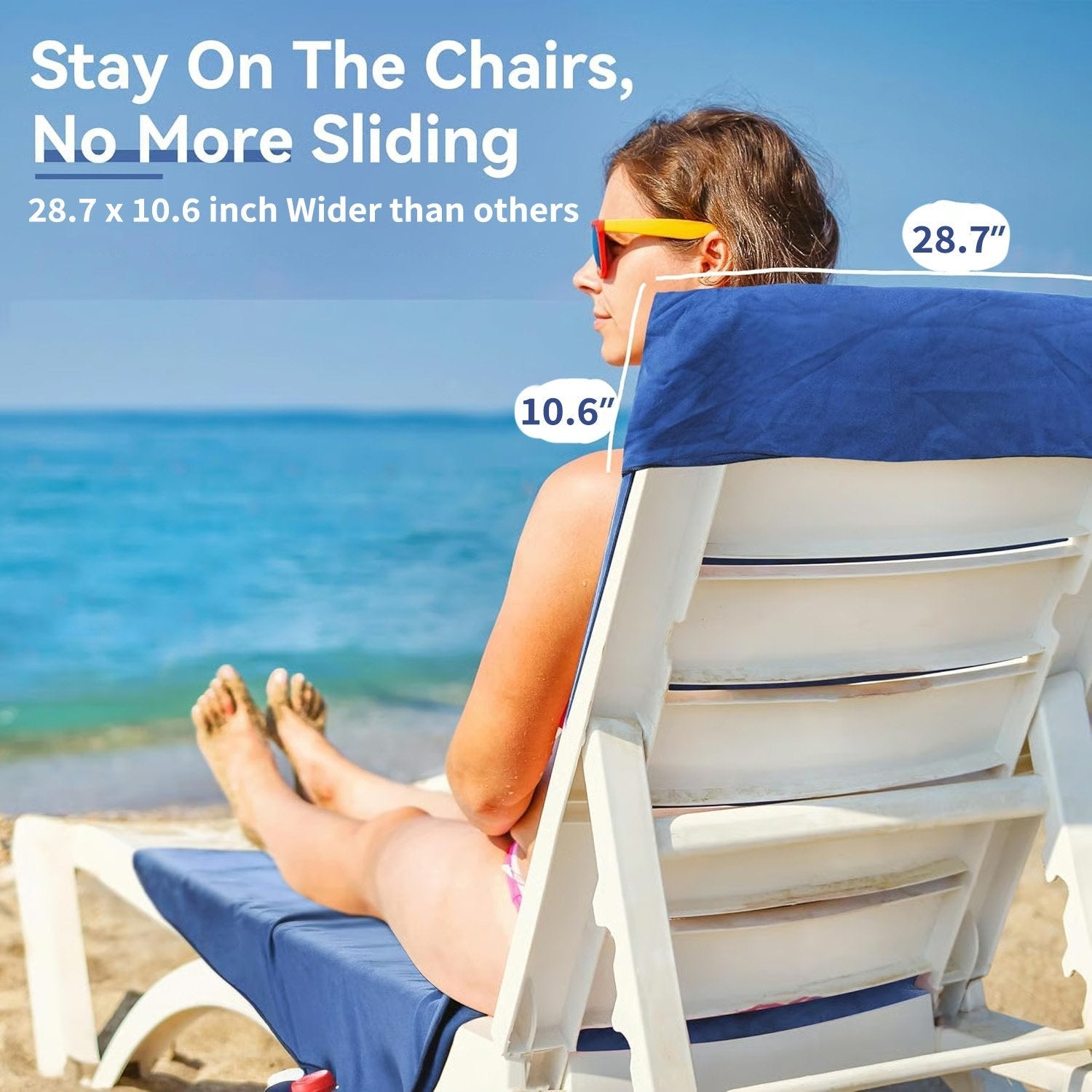 Sonnenliegen-Handtuch in Tasche mit Aufbewahrungstaschen