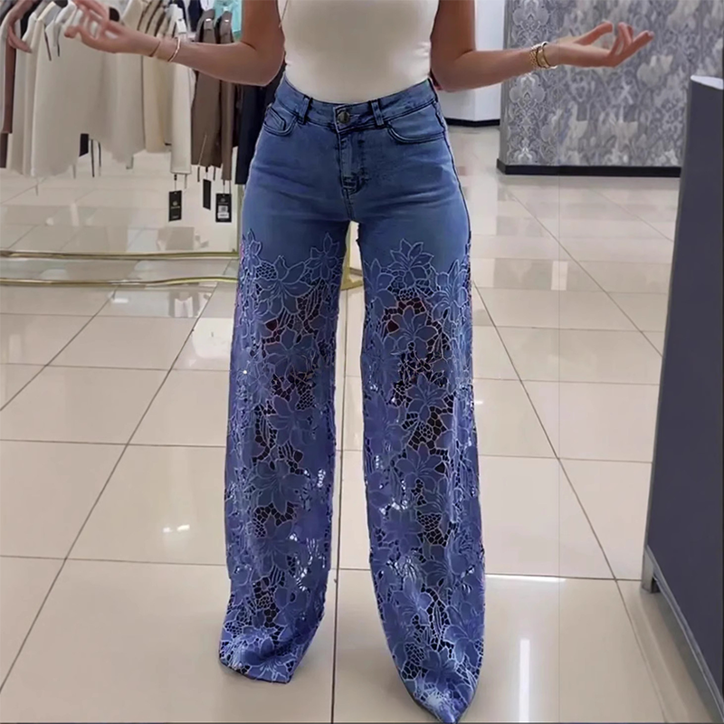 Sommermode für die Zukunft🌸Modische Jeans aus Spitzen-Patchwork