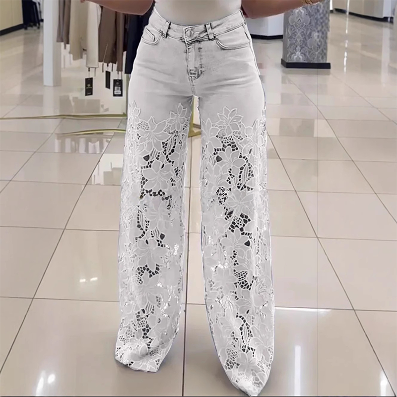 Sommermode für die Zukunft🌸Modische Jeans aus Spitzen-Patchwork
