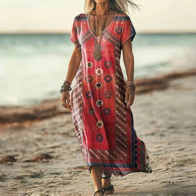 Mary™ – Luftiges Maxikleid mit Eleganter Passform für Heiße Tage | 50% RABATT