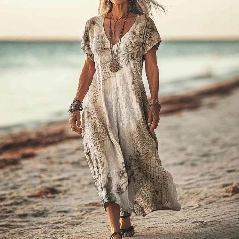 Mary™ – Luftiges Maxikleid mit Eleganter Passform für Heiße Tage | 50% RABATT