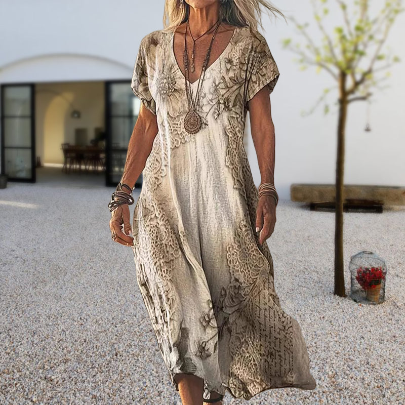 Mary™ – Luftiges Maxikleid mit Eleganter Passform für Heiße Tage | 50% RABATT