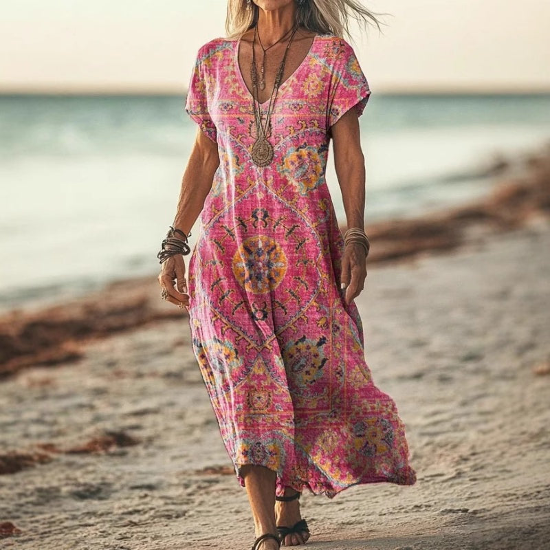 Mary™ – Luftiges Maxikleid mit Eleganter Passform für Heiße Tage | 50% RABATT