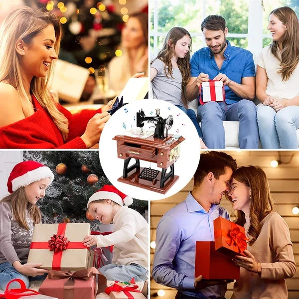 SewTune™ – Vintage Nähmaschinen-Spieluhr mit Melodie  | 50% RABATT