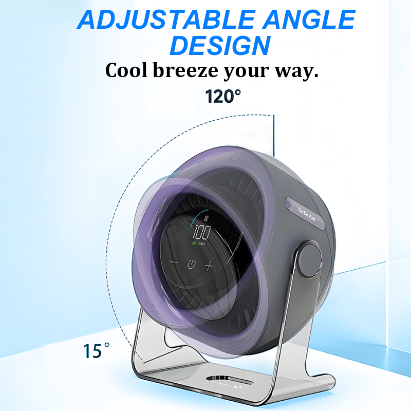 CoolFlex™ 100-Gang Mini-Tischventilator mit Digitalanzeige