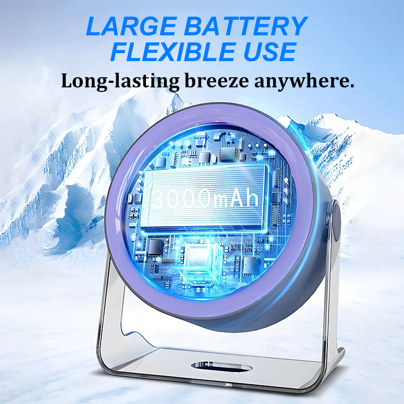 CoolFlex™ 100-Gang Mini-Tischventilator mit Digitalanzeige