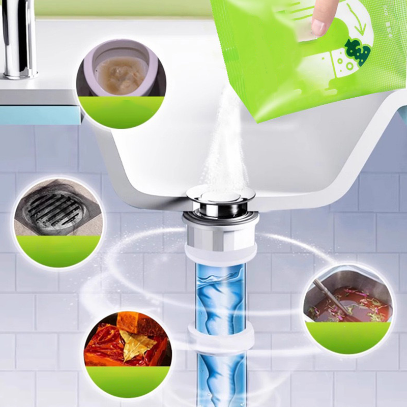 DrainPro – Leistungsstarkes Spülpulver für Rohrleitungen 80g | 1+2 GRATIS