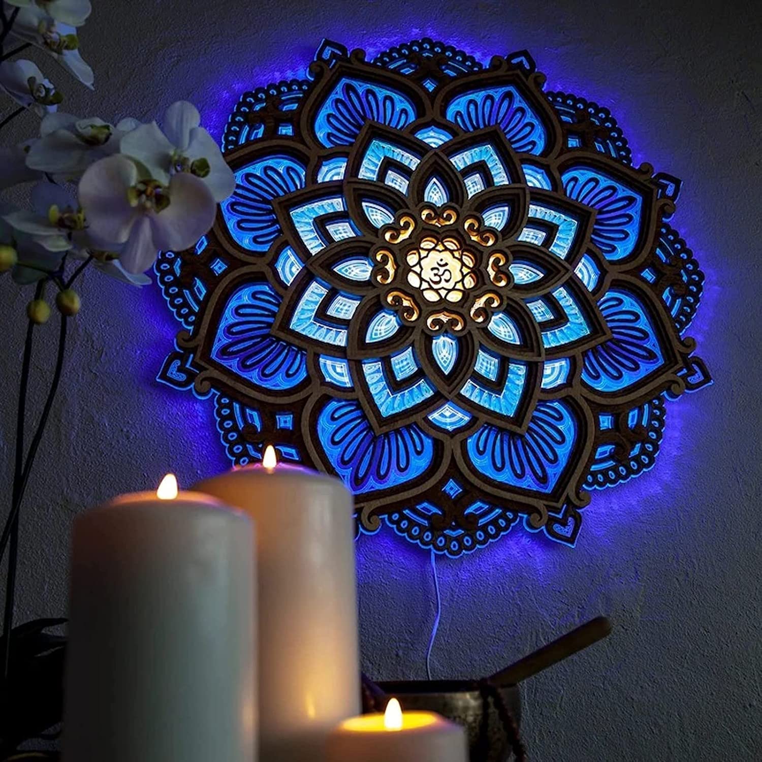 Lumora – Mandala LED Wandlampe