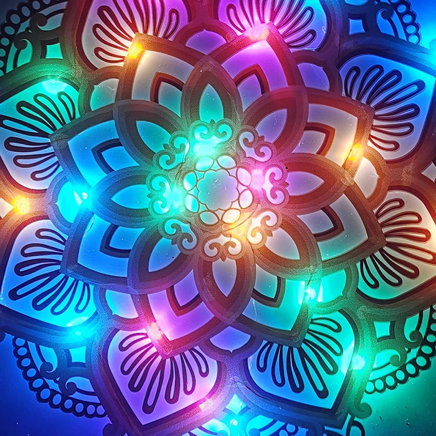 Lumora – Mandala LED Wandlampe