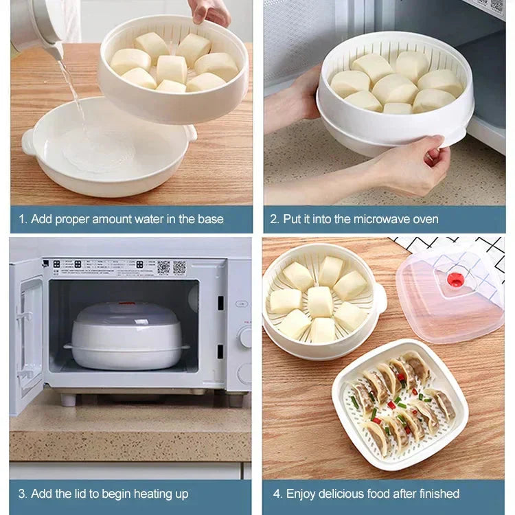CookEasy™ Multifunktionaler Mikrowellen-Dampfgarer