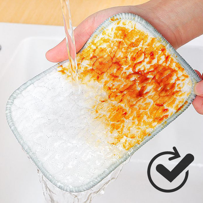 DoubleClean – Doppelseitiger, kratzfreier Drahtbürsten-Wischtuch