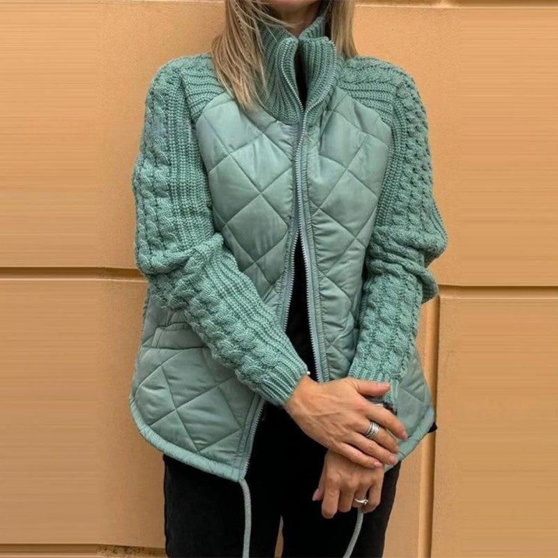 CozyCharm™ Damen Patchwork Steppjacke | 50% Rabatt